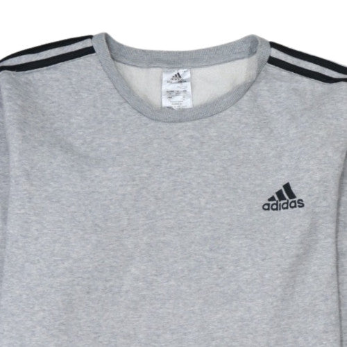 Adidas Mens Grey XL Pullover Sweatshirt Crew Neck Sports Top