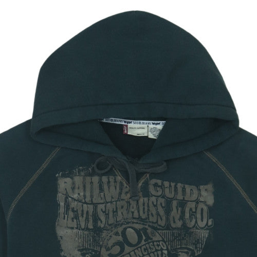 Levi's Mens Black XL Pullover Hoodie Graphic Print Cotton Blend