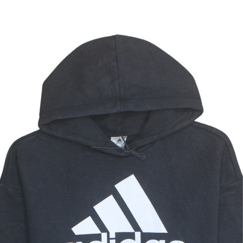 Adidas Men's Black Pullover Hoodie Small Logo Fleece Sweatshirt