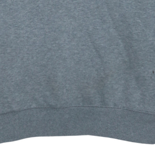 Champion Men's Grey Pullover Sweatshirt L Logo Crew Neck Sportswear