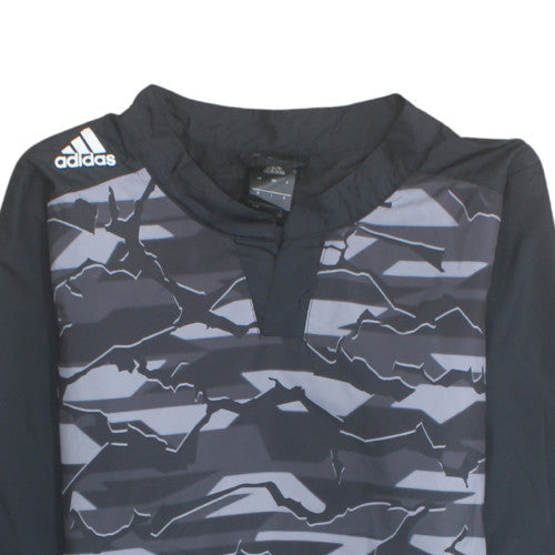 Adidas Boys Black Camouflage Pullover Sweatshirt Size 140 Long Sleeve