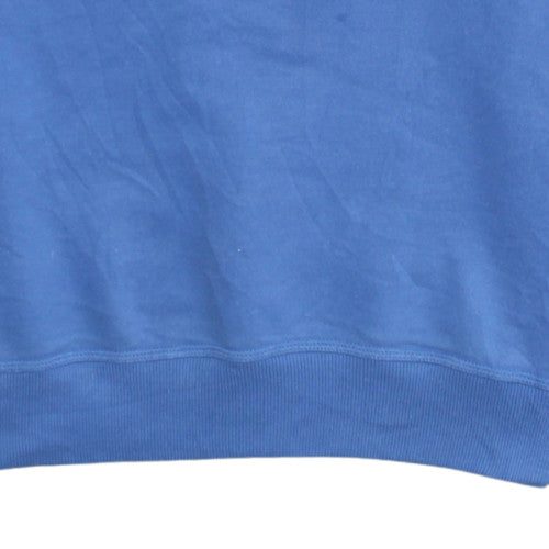 Champion Men's Blue Pullover Sweatshirt Size M Logo Fleece Crew Neck