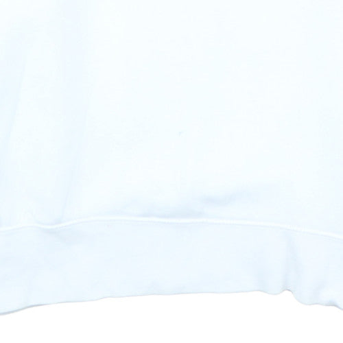 Nike Men's White Pullover Hoodie M Sports Fleece Sweatshirt