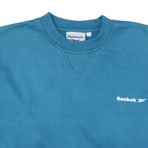 Reebok Essentials Mens Blue Crew Neck Pullover Sweatshirt L