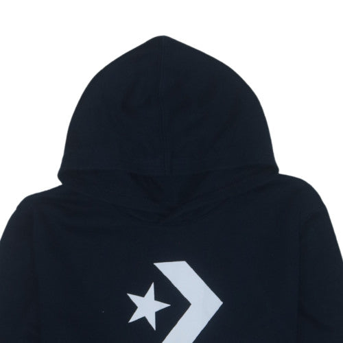 Converse Teens Black Pullover Hoodie XL 13-15Y Logo Print Sweatshirt