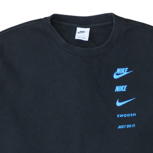 Nike Men's Black XL Pullover Sweatshirt Crew Neck Logo Graphic