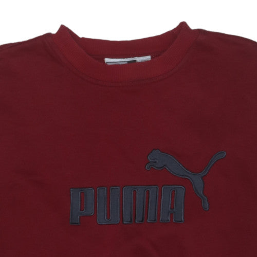 Puma Men's Red XL Pullover Crew Neck Logo Sweatshirt