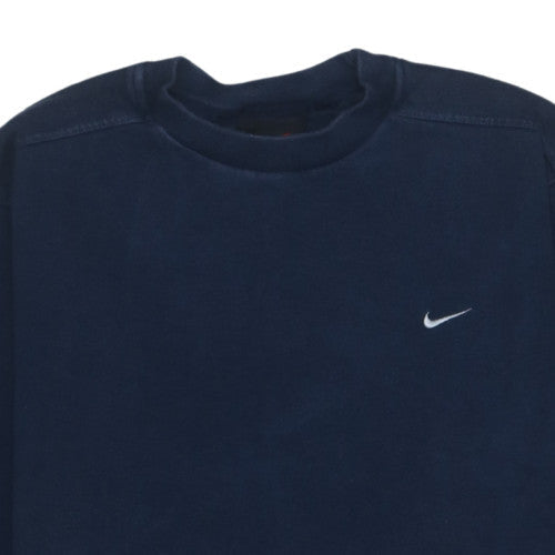 Nike Men's Blue Pullover Sweatshirt M Regular Fit Crew Neck