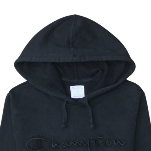 Champion Men's Black Pullover Hoodie Size S Embroidered Logo