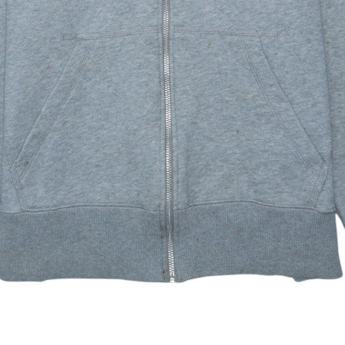 Nike Men's Grey Full Zip Hoodie L Regular Athletic Dept Logo