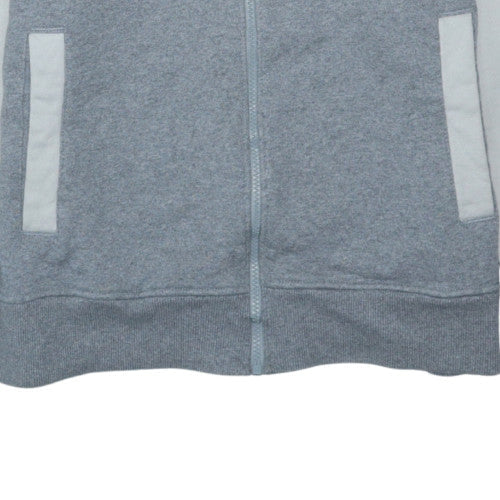 Nike Men's Grey Full Zip Sweatshirt M Logo Cotton Casual