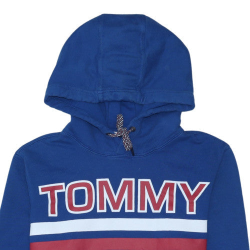 Tommy Jeans Men Blue XL Pullover Hoodie Graphic Logo Regular Fit
