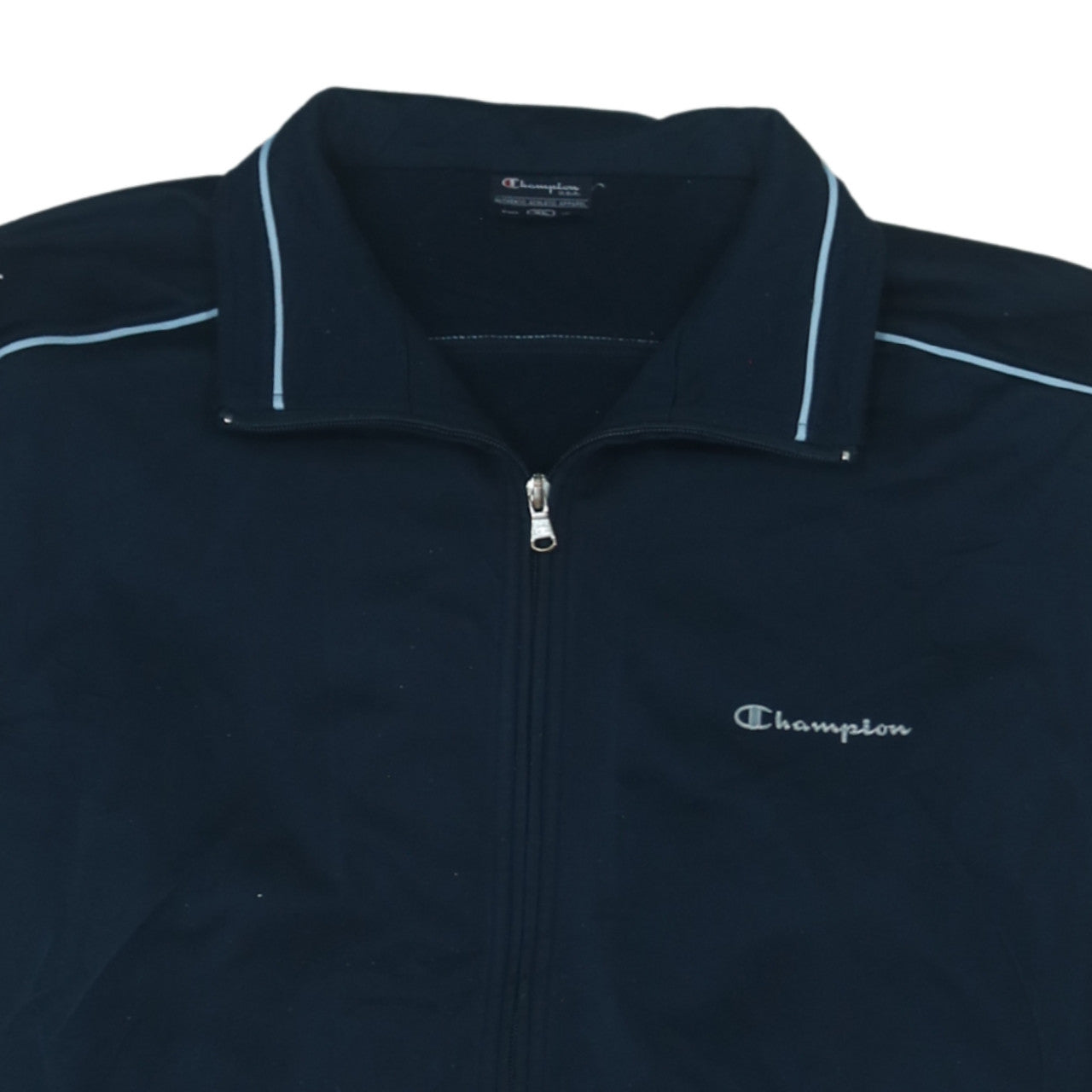 Champion Men's Blue Full Zip Collared Sweatshirt XL