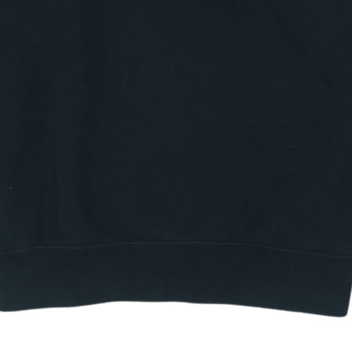 Nike Women Black Crew Neck Pullover Sweatshirt Size M Cotton Blend