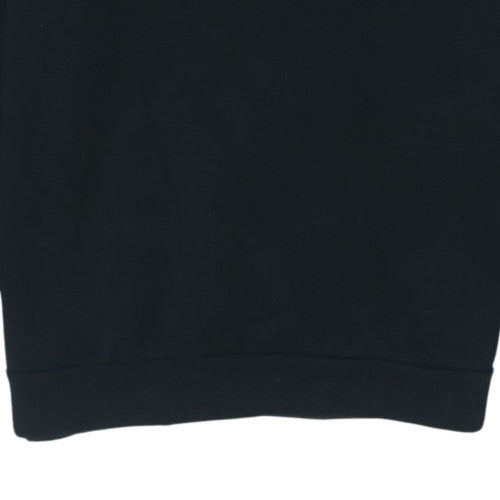 Adidas Womens Black Crew Neck Pullover Sweatshirt Size XL 70% Cotton