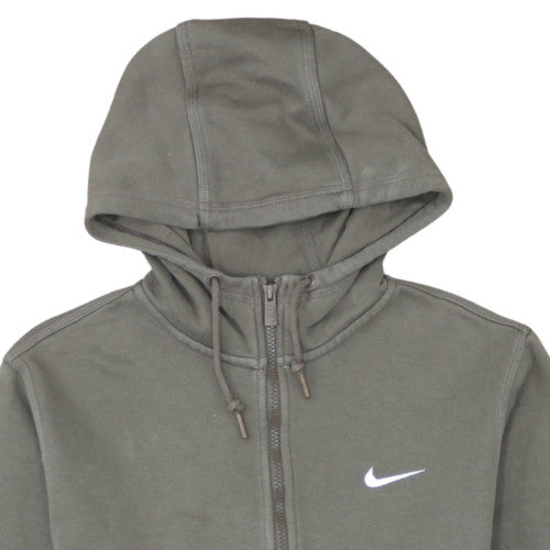Nike Women’s Grey Full Zip Hoodie Medium Cotton Blend Casual
