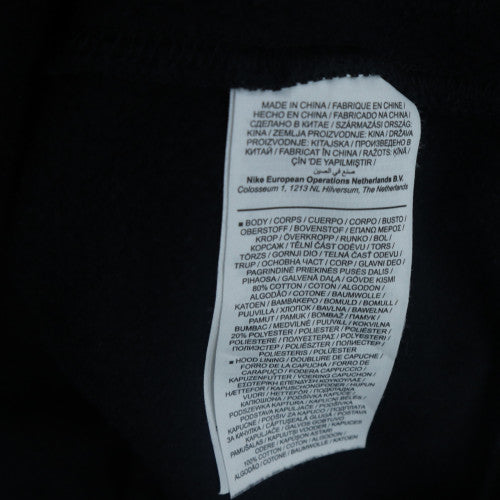 Nike Men's Black Pullover Hoodie M Fleece Logo Sweatshirt