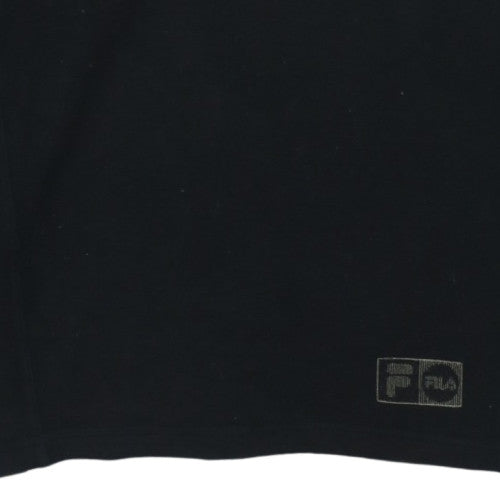 FILA Men's Black Medium Pullover Sweatshirt Crew Neck Logo
