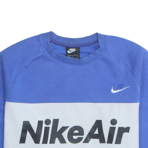 Nike Men's Blue Crew Neck Long Sleeve Pullover Sweatshirt M