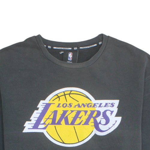 NBA Los Angeles Lakers Black Sweatshirt Women M Cotton Crew Neck Pullover
