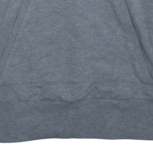 Adidas Women Grey Purple Hooded Pullover Sweatshirt Size 10 Regular
