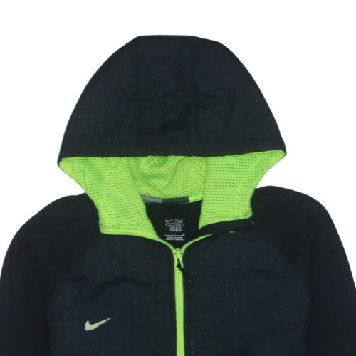 Nike Men's Black Full Zip Sports Hoodie Size L Lightweight Fleece