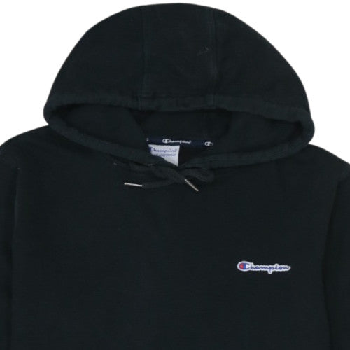 Champion Men's Black XL Pullover Hoodie with Logo Embroidery
