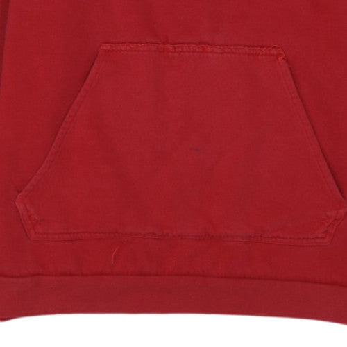 adidas Mens Red Pullover Hoodie Regular Fit Fleece M Sportswear