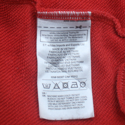 Adidas Women Red Crew Neck Pullover Sweatshirt Size 10