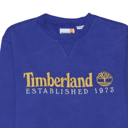 Timberland Women Purple Crew Neck Pullover Sweatshirt M Cotton Blend