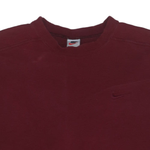 Nike Men's Red XL Pullover Sweatshirt Vintage Fleece Crew Neck