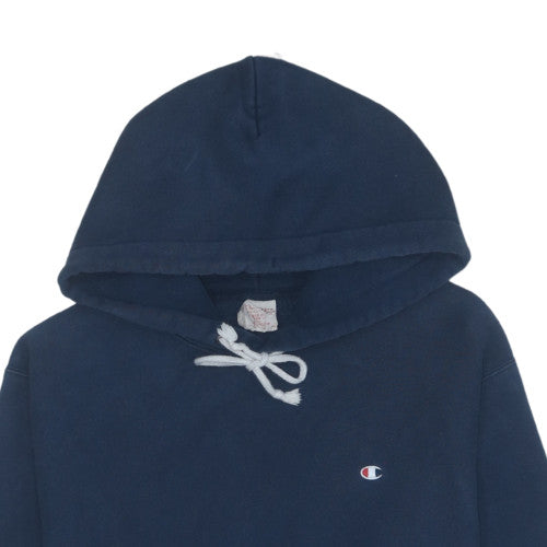 Champion Men's Blue Pullover Hoodie Medium Fleece Sweatshirt