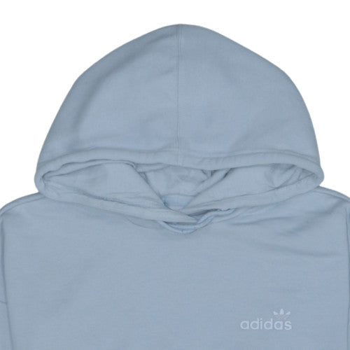 Adidas Womens Blue Pullover Hoodie Size 12 Classic Logo Design