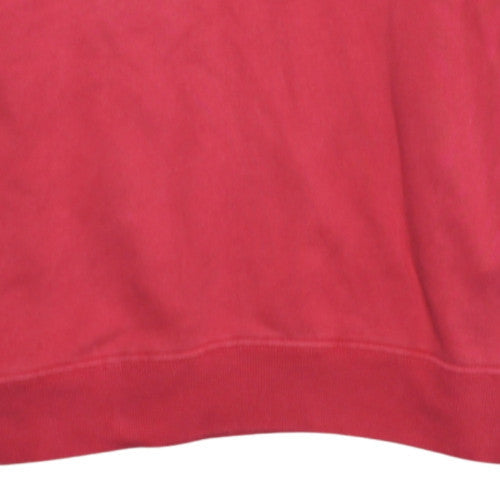 Champion Womens Red Pullover Hoodie Small 100% Cotton Logo Detail