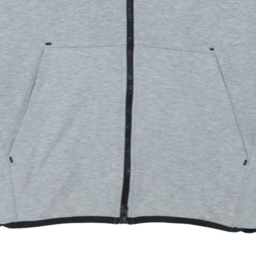 Nike Men's Grey Full Zip Hoodie Size M Sportswear