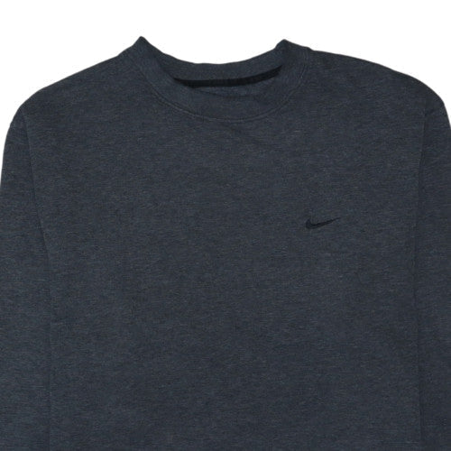 Nike Mens Grey Fleece Pullover Sweatshirt Size M Crew Neck