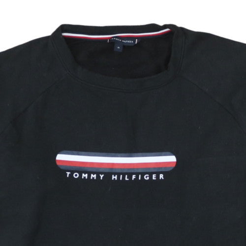 Tommy Hilfiger Men's Black Logo Crew Neck Sweatshirt Size M