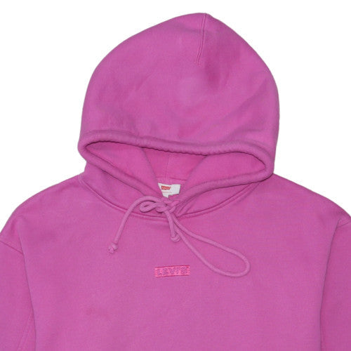 Levi's Womens Pink Pullover Hoodie Medium Cotton Blend