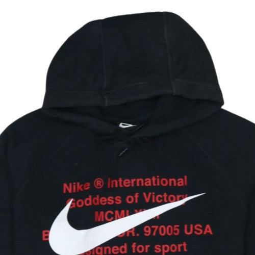 Nike Men’s Black Pullover Hoodie L Logo Graphic Fleece Sweatshirt