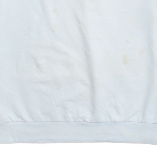 Le Coq Sportif Men's White Crew Neck Sweatshirt L Pullover Logo