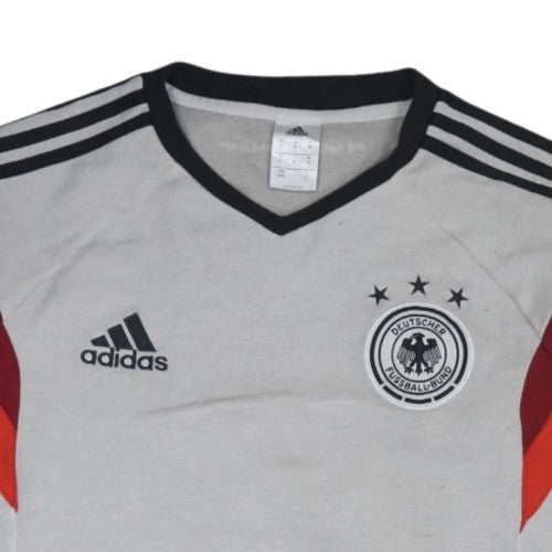 Adidas Mens Grey Germany Long Sleeve Sweatshirt M Football Retro