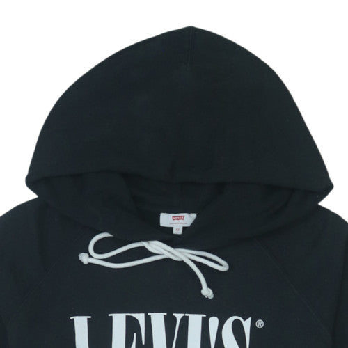 Levi's Womens Black XS Pullover Hoodie with Logo Print