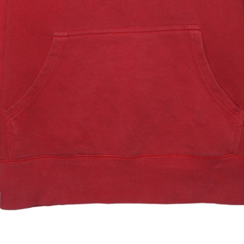 Champion Men's Red XL Pullover Hoodie with Logo Sleeve & Kangaroo Pocket