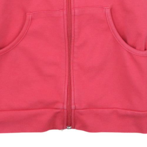 Adidas Womens Red Full Zip Hoodie Size 16 Hooded Sweatshirt