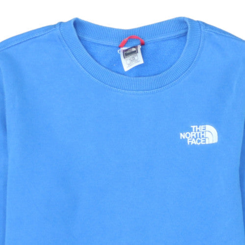 The North Face Boys Blue Cotton Crew Neck Pullover Sweatshirt XL 18/20