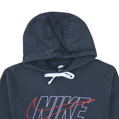 Nike Men’s Black Fleece Pullover Hoodie M Sports Logo Regular Fit