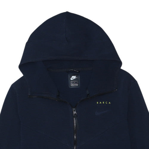 Nike Men's Navy Full Zip Hoodie L BARCA Logo Athletic Style