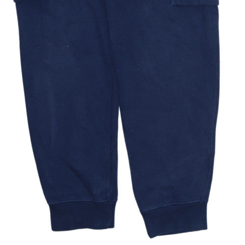 Nike Men’s Blue Cargo Jogger Sweatpants M Elastic Waist Cotton Blend