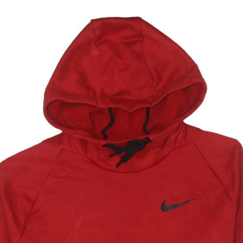 Nike Men's Red Dri-FIT Pullover Hoodie L Sports Training