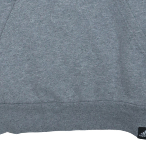 Adidas Men's Grey Pullover Hoodie M Sports Graphic Fleece